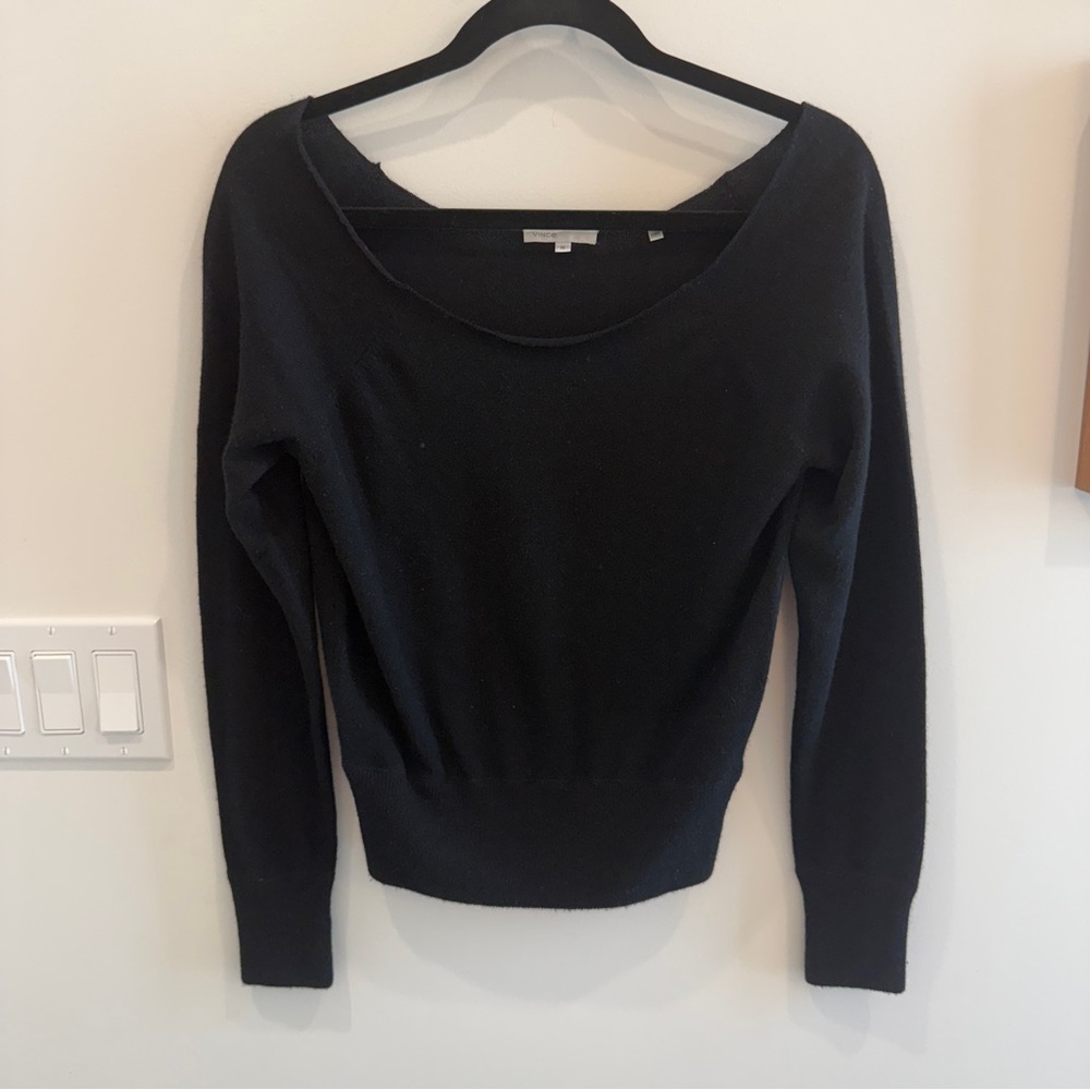 Vince Midnight Black Knit Top